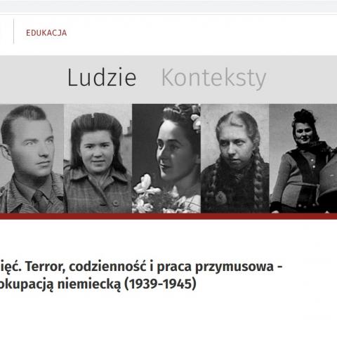 zrzut ekranu portalu Wojna i pamięć